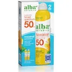 Alba Botanica Hawaiian Sunscreen Spray SPF 50, 8 Ounce (Pack of 2)