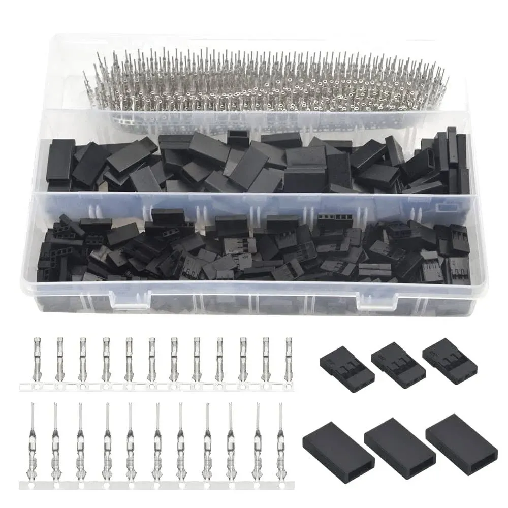 900 PCS Universal Servo Cable Wire Connector Male Female Crimping Pin Kit for...