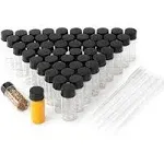 BKMAMLAB 10ml Clear Small Glass Vials 50pcs with Screw Caps(50pcs)