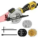 Enventor Yellow/Black 5.8 Amp Compact Circular Saw with Laser Guide