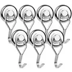 DIYMAG Swivel Swing Powerful Magnetic Hooks, 100LB (7 Pack) Strong Heavy Duty Neodymium Magnet Hooks Great for Grill, Refrigerator, Kitchen, Office-Length 68mm(2.67in), Diameter 32mm(1.26in)