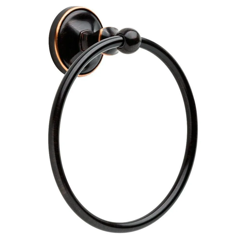 Delta Portman Towel Ring in Venetian Bronze, Copper Reveal