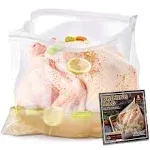 2-Pack Extra Large Turkey Brining Bags - 26&#034;×22&#034; with 2 Strings - 2 Larger Clips