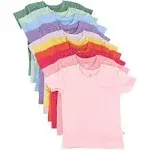 10-Pack Organic Cotton Short Sleeve T-shirts Rainbow Pink Gems / 5T