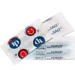 Salt and Pepper Packets. Good For Travel,For Everyday,1000 Pack,(500 Each)