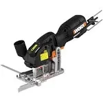 WORX WX420L 4A Versacut Compact Circular Saw with Assorted Blades & Laser Guide, 3-3/8-in