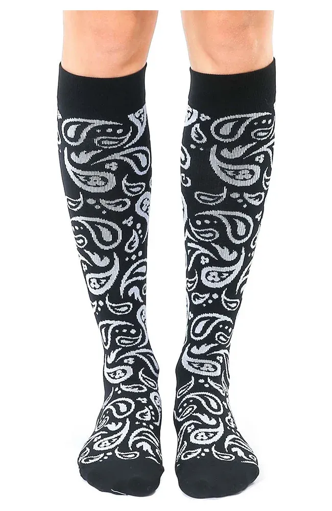 Living Royal Unisex 15-20 mmHg Lightweight Bandana Print Compression Socks