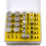 Oudtinx 50pcs Diamond Coated Grinding Head Grinding Burrs Set for Dremel Rotary Tool