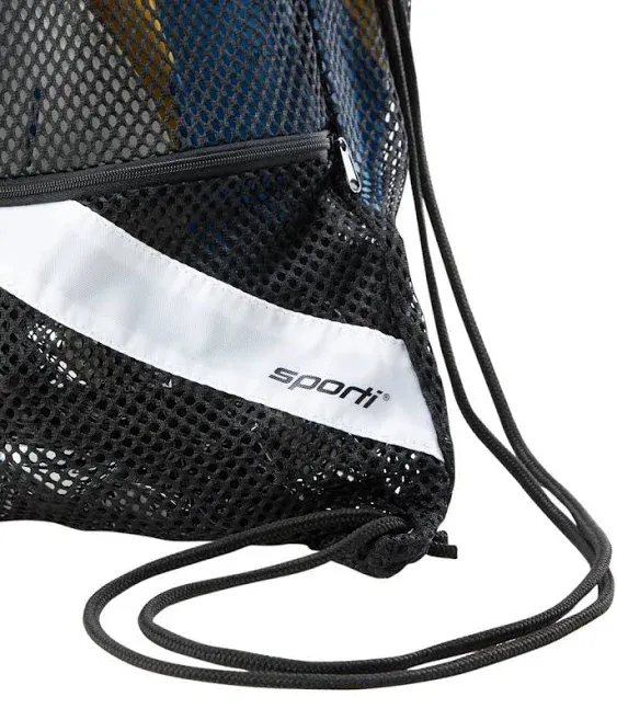 Sporti Mesh Bag with Zipper Pocket - Black | Polyester - Swimoutlet.com