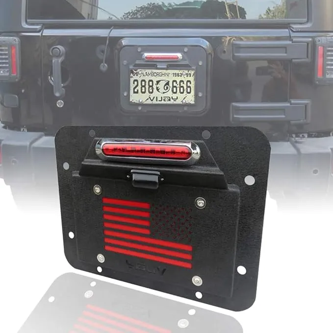 For 2007-2018 Jeep Wrangler JK License Plate Relocation Spare Tire Delete