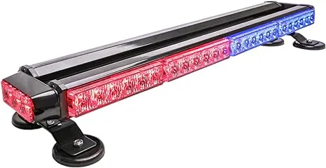 26.5" Red Blue 54 LED Rooftop Beacon Light Bar For Police Cops Firefighter Vehicles Work Truck Cars Emergency Warning Flashing EMS First Responder POV Strobe Light Traffic Advisor with Magnetic