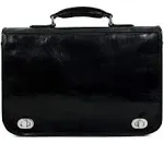 Leather Briefcase Laptop Bag - Illusions