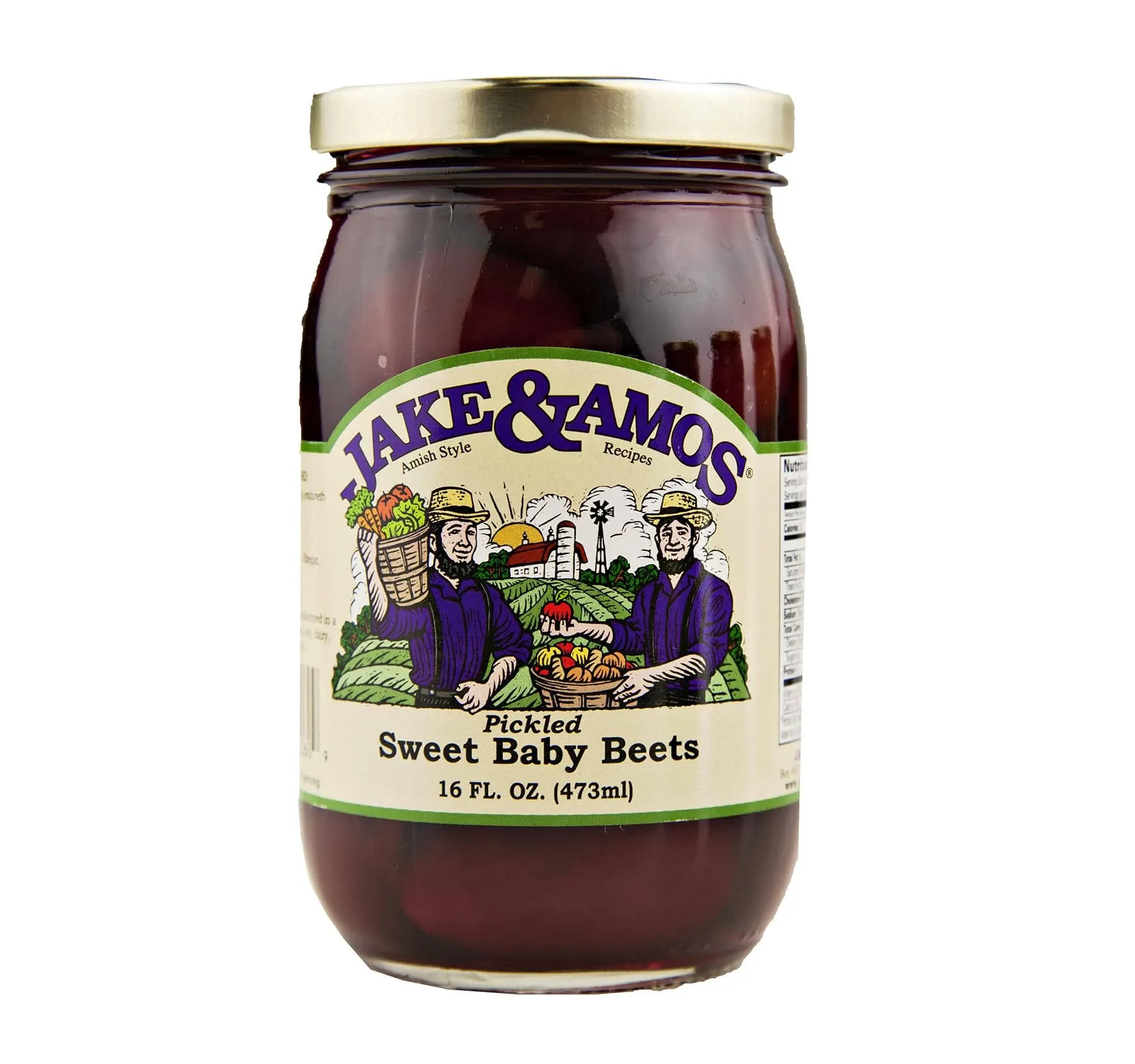 Jake & Amos - Pickled Sweet Tiny Baby Beets / 2 - 16 Oz. Jars