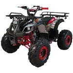 X-PRO 125cc ATV 4 Wheels Quad 125 ATV Quads with LED Lights, Big 19"/18" Tires!(Spider Black, Factory Package)