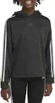 adidas Girls Long Sleeve Mélange Hooded Fleece Pullover