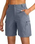 Viodia Womens 7&#034; Hiking Cargo Shorts with Pockets Quick Dry Lightweight Shorts M