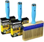 Deck Paint Brush, 3 Pack Thick Paint Brushes (4", 5", 6") for Faster Coverage, Compatible with Most Extension Poles, Stain Brushes for Wood, Deck, Walls, Fence and House