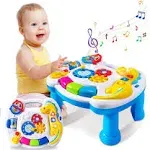 Music Baby Activity Center Toy 12-18 Months Activity Table Baby Toys 6 to 12 Months Early Learning 8 9 10 12 Month Old Toddlers Christmas Birthday Gifts for 1 2 3 Year Old Infant Kids