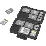 SD Holder Memory Holder Case 15 Slots, Water-Resistant for SD , Micro SD , CFexpress Type A