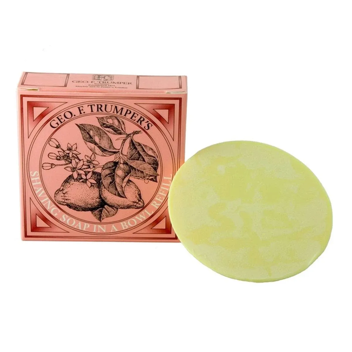 Geo. F. Trumper Limes Hard Shaving Soap Wooden Bowl Refill 80g