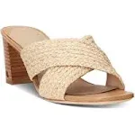 Lauren Ralph Lauren Freddi Raffia Slide Sandals, Womens, 5M, Natural