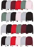 Billionhats 24 Pack Mens Adult Crewneck Fleece Lined Pullover Sweatshirt Bulk, Mixed Assorted, Wholesale Donation Homeless (Medium)