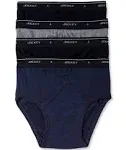 Jockey Cotton Low-Rise Brief 4-Pack Intense Royal/Majestic Blue/Mid Grey/Majestic Blue Stripe