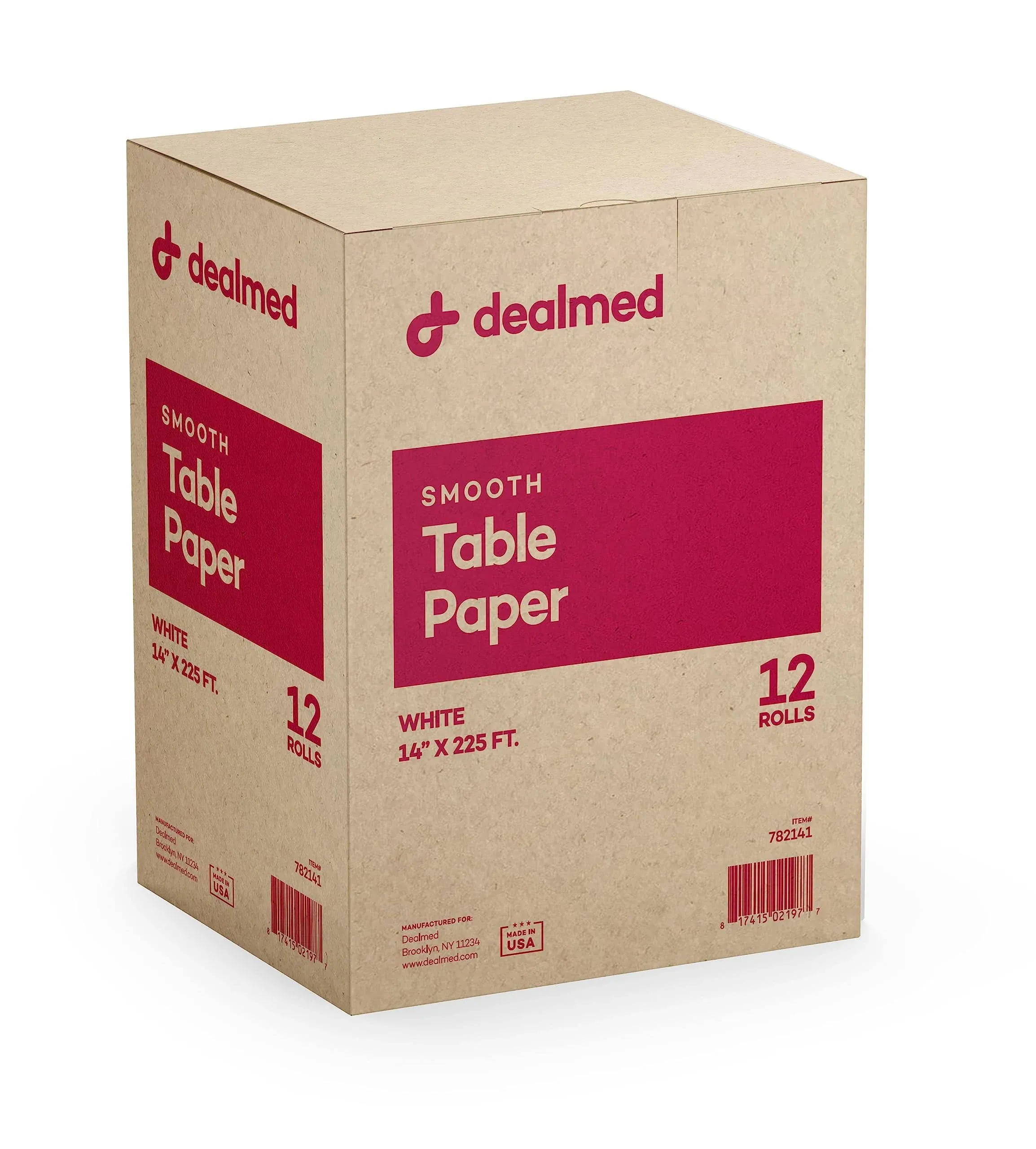 Dealmed Exam Table Paper – 14.5” X 225' Paper Table Cover, 12 Rolls of Medical Exam Table Paper, Ideal for Doctor’s Offices, Medical Facilities, Patternmaking, Tracing and More