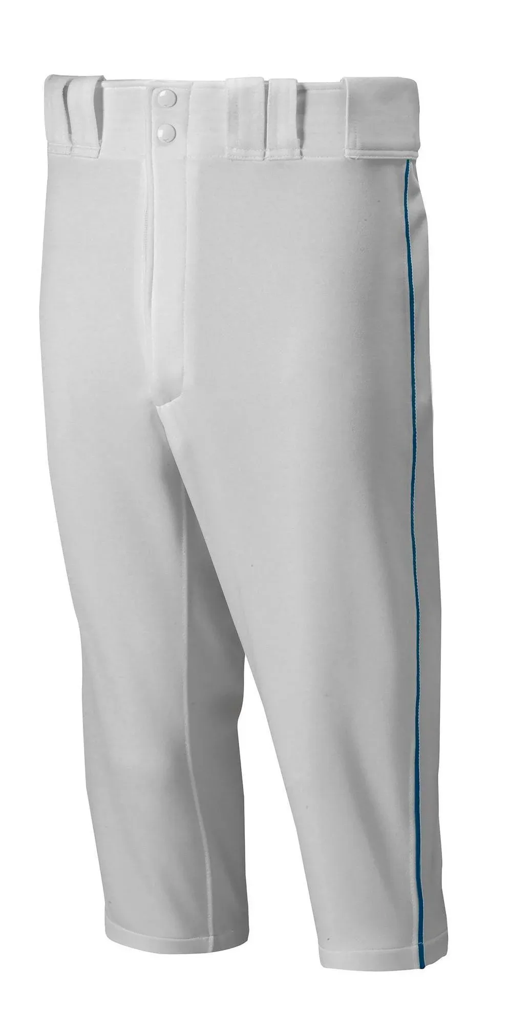 Mizuno Youth Premier Short Piped Baseball Pant, Grey/Navy / XXL