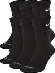 Nike Everyday Plus Cushioned Crew Training Socks (6-pack) Black/White