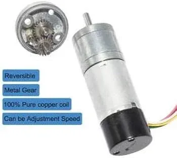 Encoder Metal Gearmotor 12V DC High Speed 130RPM Gear Motor with Encoder for Arduino and 3D Printers