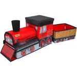 Orbrium Toys Train Shaped Collapsible Toys Storage Bin Organizer for Thomas Wooden Train, Thomas the Tank Engine and Trackmaster, etc.