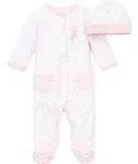 Pink &amp; White Ballerina Onesie Pajamas with Matching Hat