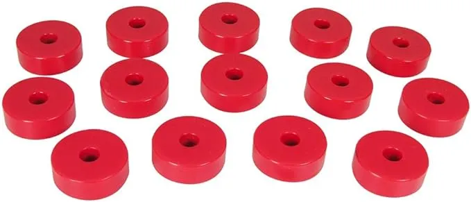 Prothane 1-101 - 55-73 Jeep CJ5 Body Mount 14 Bushing Kit - Red