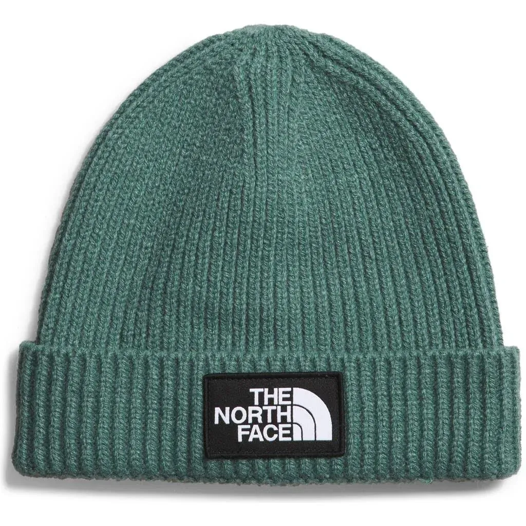 The North Face Kids TNF Box Logo Cuffed Beanie Dark Sage