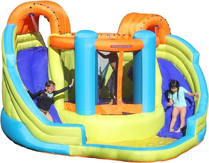 Double Slide and Bounce Inflatable Water Slide