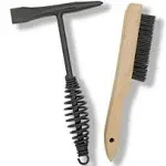 Welding Chipping Hammer with Coil Spring Handle,10.5",Cone and Vertical Chisel/ 10" Wire Brush(Free), Black