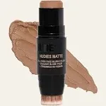 Nudestix Nudies Matte Cream Bronzer 3-in-1 All Over Face Colour for Face, Eyes, and Lips w/Blending Brush (Bondi Bae)