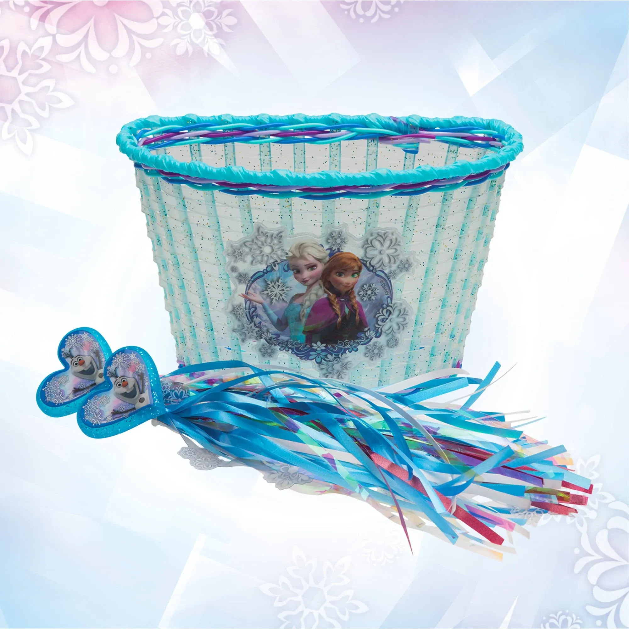 Disney Frozen Accessory Pack Bike Basket and Streamers, Multicolor