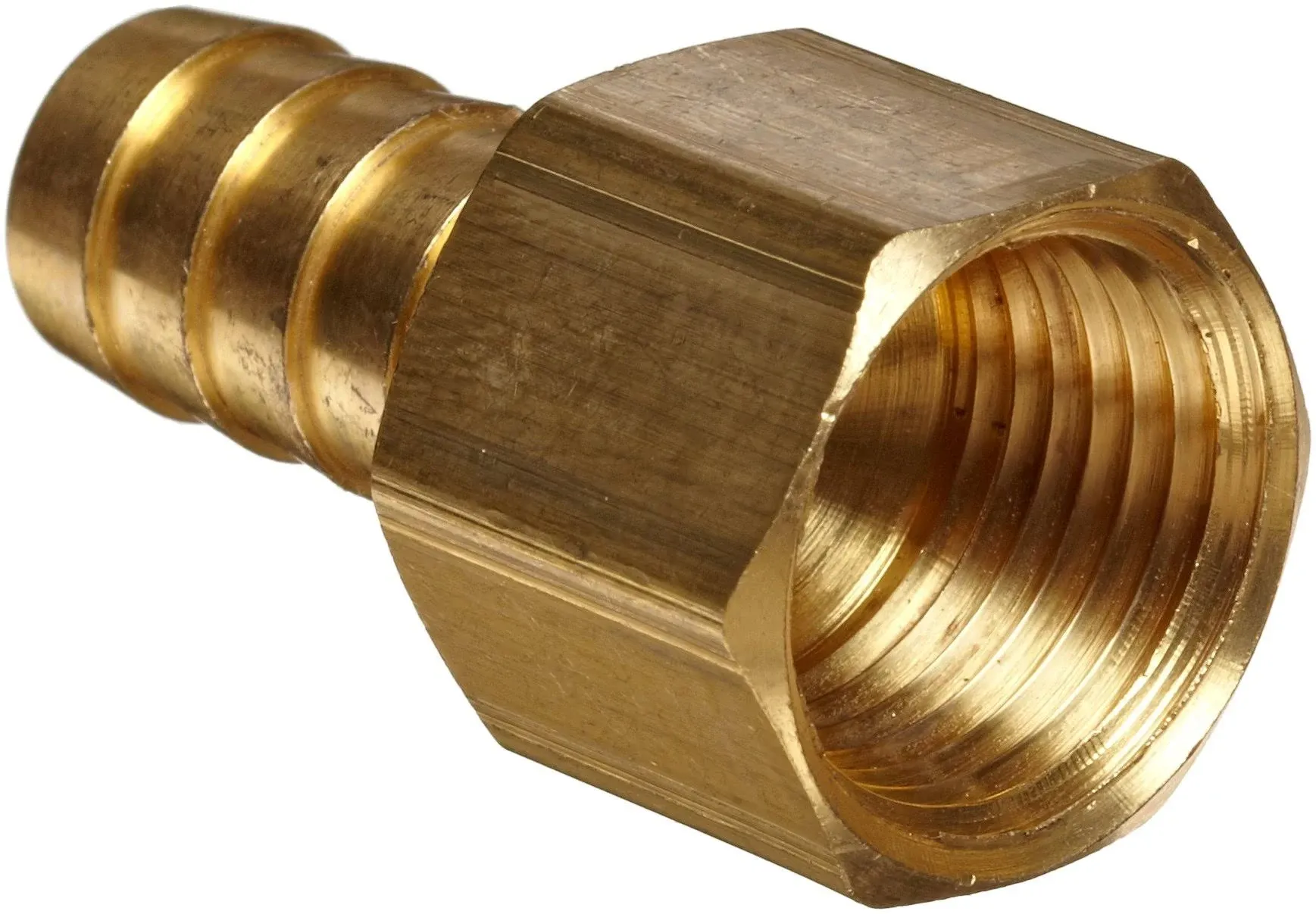 Anderson Metals - 57002-0808 Brass Hose Fitting, Connector, 1/2" Barb x 1/2" Female Pipe