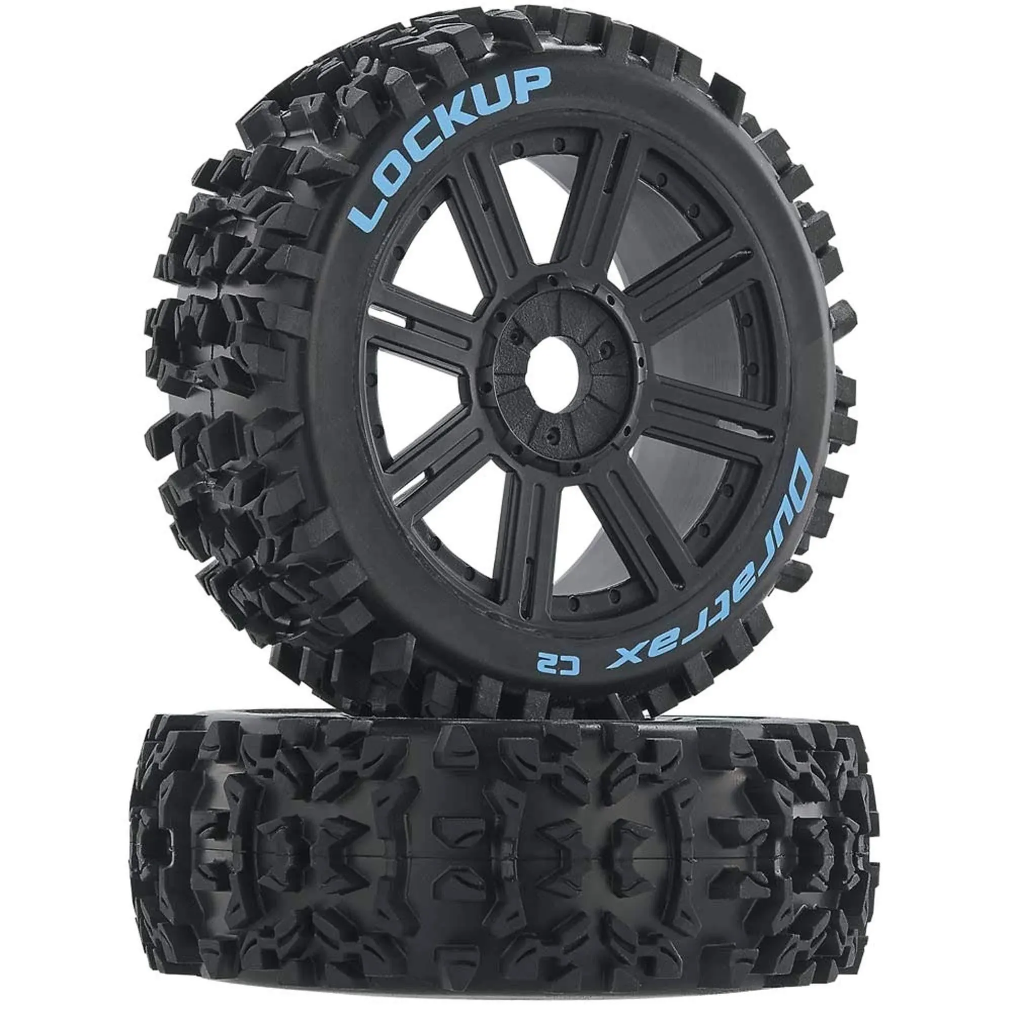 DTXC3616  Lockup Buggy Tire C2 Mounted Spoke Black (2)