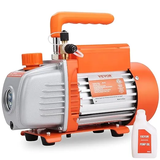 VEVOR Pompe à vide frigoriste climatisation 100l/min 150W Pompe un étage voiture