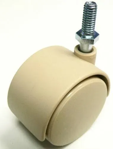 Oajen 2&#034; chair caster wheel 1/4&#034; - 20 x 3/4&#034;, tan, pack of 4