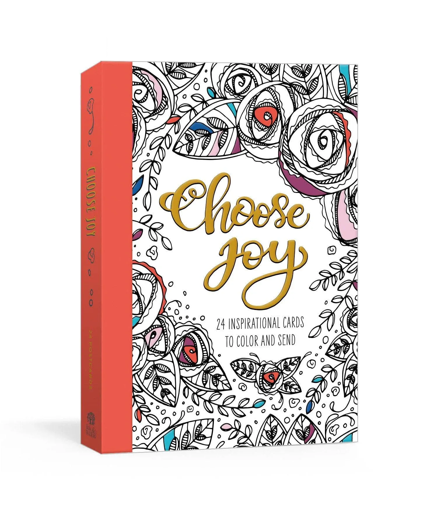 Choose Joy Postcard Book: 24 Inspirational Cards to Color and Send [Book]