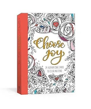 Choose Joy Postcard Book: 24 Inspirational Cards to Color and Send