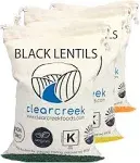 Clear Creek Lentil Pack: Red, Black and Gold Lentils 12 LBS (3 - 4 LBS Bag)