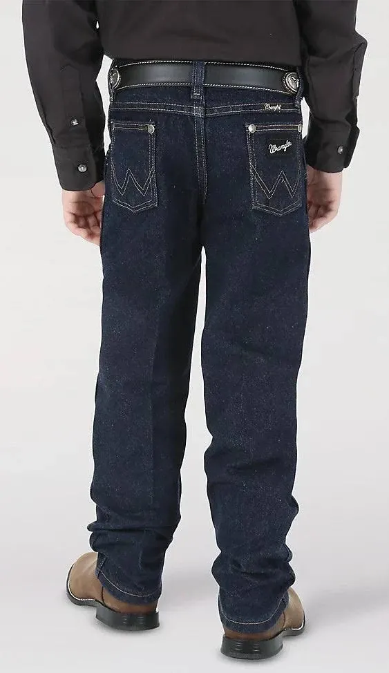 Wrangler Boy's Dark Cowboy Jeans - Durable 100% Cotton Bottoms