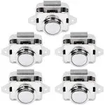 OCGIG 5pcs Push Button Locks Cabinet Door Catch Lock for Caravan Motorhome Camper Van Latch Cupboard