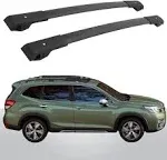 Cross Bars Roof Rack Fit for 2014-2024 Subaru Forester / 2013-2025 XV Crosstrek / 2012-2019 Impreza / 2022-2025 Outback Wilderness Cargo Carrier with Raised Side Rails