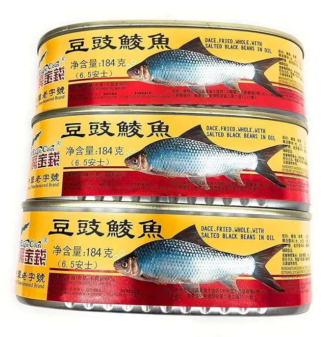 Dace (Fried & Whole) W Salted Black Bean in Oil 6.5 oz (3 Pack)